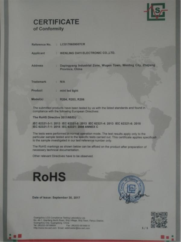 RoHS - Wenling Dayi Electronic Co., Ltd.