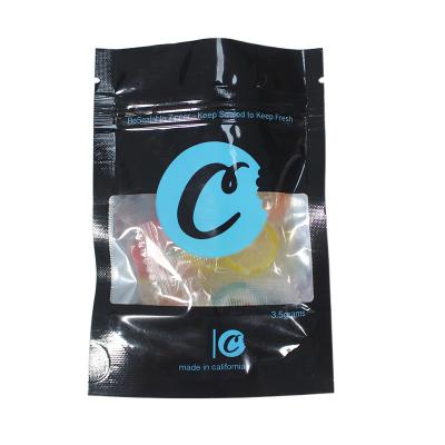 China BRC Ziplock Mylar Bag With Window Cookies Packaging Stand Up Pouches For Weed Flower for sale