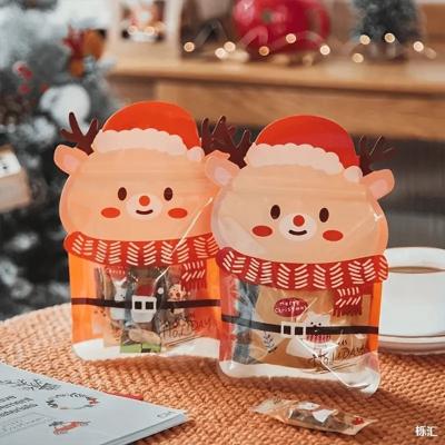 중국 Christmas Mylar Packaging Bag Santa Claus Shaped For Cookies Gummies Candies 판매용