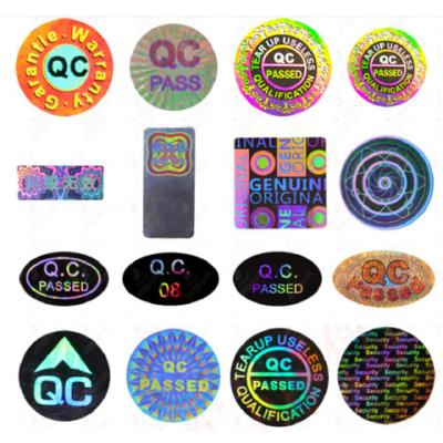 China Custom Holographic Label Roll Waterproof Vinyl Sticker Design For Food Shipping zu verkaufen