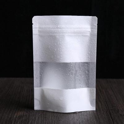 China Mega veja através dos malotes de papel Resealable brancos do zíper dos malotes à venda