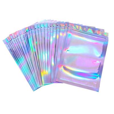 China Leak Proof Holographic ziplockk Pouches PET Resealable Zipper Bags for sale