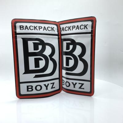 China Custom Printed Mylay Smell Proof backpack boys Double Zipper Plastic Child proof Resistant Weed Packing Bags à venda