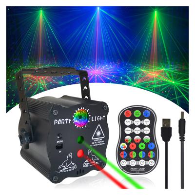 China Room/Stage/Club Family Party Laser Lamp 60 Model Mini LED Voice Control Stage Lights KTV Radium Projector Christmas Remote Control Lamps for sale