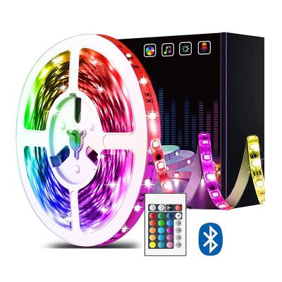 China Good Quality Residential Waterproof LED Strip SMD 5050 RGB DC12V 24V LED Strip Lighting Kit With Controller for sale