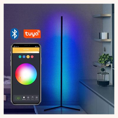 China New Products European APP RGB Remote Control Modern LED Floor Lamp Corner Lights for sale