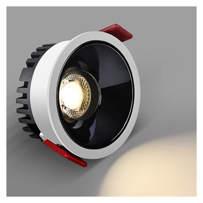 China Anti-glare Ceiling Down Lights Factory Price 5W 7W COB Down Ceiling Light Blue CCT 2700k-6000k Tooth Wifi Tuya Smart LED Downlight for sale