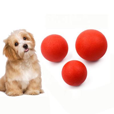 China Viable Bite Resistant And Indestructible Pet Training Ball Solid Rubber Bouncy Dog Ball for sale