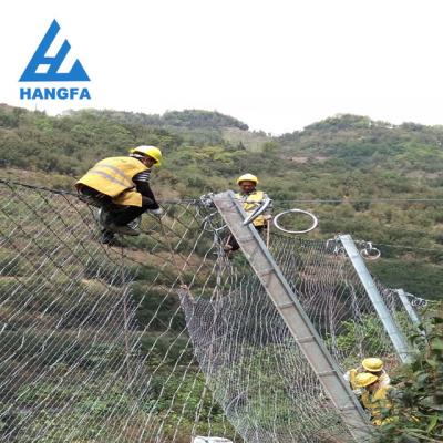 China Plain weave RX 250kj-750kj for rockfall hazard drapery debris flow high tensile rockfall rope mesh for slope protection for sale