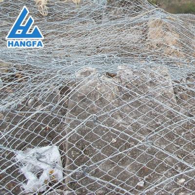 China Plain Weave SNS Landfills Protection Trinity Twisted Soft Rockfall Galvanzied Hanging Net for sale