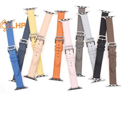 China Leather For Fashion Italian Multicolor iwatch Applewatch Soft Strap Leather Strap Genuine Leather Strap for sale