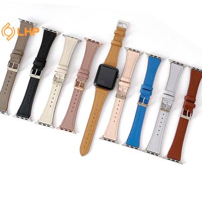 China Leather luxury applewatch strap fashion small size leather strap suitable for iwatch watch leather strap for sale