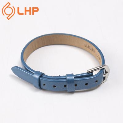 China FASHIONABLE Simple And Flexible Smart Leather Black Red Blue 21cm 8mm High End Boys And Girls Leather Strap for sale