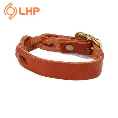 China And American FASHIONABLE camel black color woven leather bracelet European creative punk couples for sale