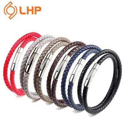 China Fashion Simple Design Stainless Steel Buckle Woven Multicolor Leather Strap Around Woven Leather Strap for sale