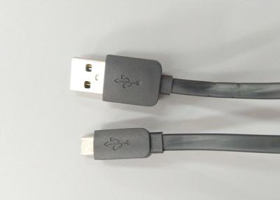 China USB Charging Cable of Flat TPE MicroUSB with Customized Length Environmentally Material for sale