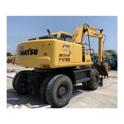 China 15 tons of wheel high quality excavator KomatsuPC150W-7 brand Janpan is sold with free crushing system and a gift crushing hammer 0.7mÂ ³ for sale