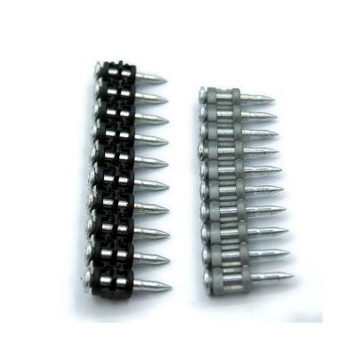 China Grooved Shank Steel Flat Head Nail Rust Resistant Cold Galvanized Construction Nails for sale