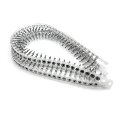 China Strength Coarse Thread Carbon Steel Drywall Chain Belt Screw With Phillips Drive For Standard Guns for sale