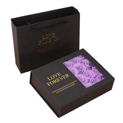 China Valentines Day Gifts Soap Roses Flower Gift Box Lipstick Jewelry Packaging For Valentine Christmas Day Gift for sale