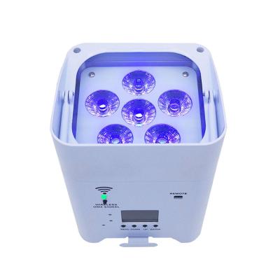 China Wireless Hotel App Control 108W 6 In 1 Pair Led Rgbwau Battery for sale