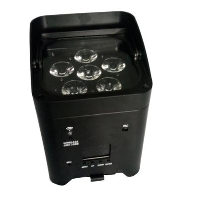 China Hotel 6 in 1 Rgbwau Battery Operated Led Uplight for sale