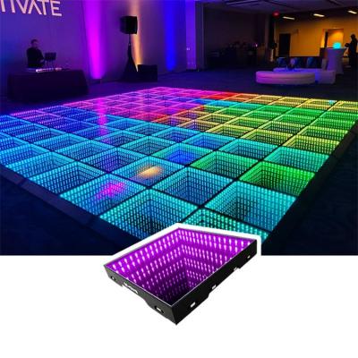 China Theme Park Stage Floor Led Mirror Dance Floor for sale