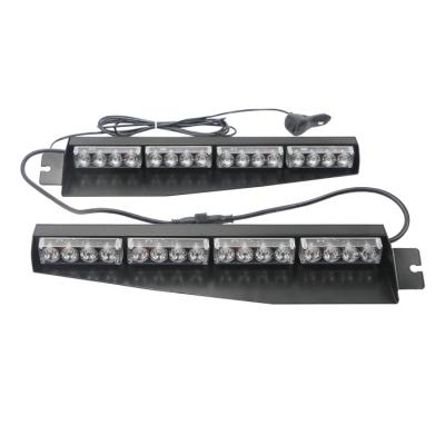 China Vehicle LED 12-24V LED Amber Blue Strobe Visor Color Light Bar for sale