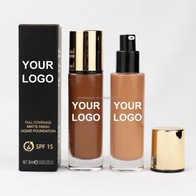 China OIL-CONTROL Free sample private label vegan matte liquid foundation waterproof long lasting makeup base for sale