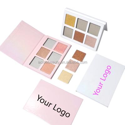 China Waterproof Highlighter Mineral Makeup Shimmer Private Label Makeup Highlighter Bar Palette White Powder Custom for sale