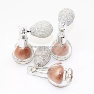 China Waterproof Bottle 2022 Body Shimmer Glitter Spray Highlighter Bar Wholesale Bronzer Loose Powder NO Logo Makeup Glitter Highlighter Spray for sale