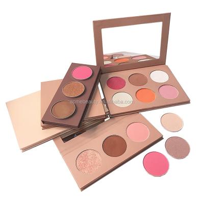 China DIY OEM Waterproof Blush Palette 3 Colors High Quality Blush Private Label Waterproof for sale