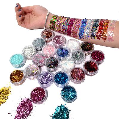 China High Sparkle Color Shift Polyester Craft Tumbler Festival Waterproof Nail Glitter Decoration for sale