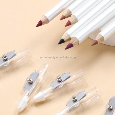 China Waterproof 21 Color Lipliner Pencil Vegan Creamy Container Logo Eyebrow Pencil Private Label Waterproof Custom Lip Liner for sale