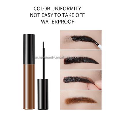 China Makeup Eyebrow Enhancers Waterproof Lazy Liquid Gel Long Lasting Easy To Wear Tear Skin Off Brow Tattoo Tint Eyes Brows Gel for sale