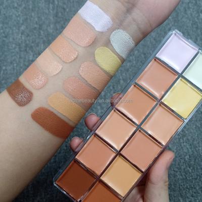 China Wholesale Cosmetic Full Coverage 12 Color Concealer Palette Waterproof Private Label Makeup Moisturizer Cream Concealer Pen for sale