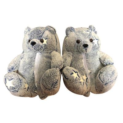 China 2021 Trend Fashion Teddy Bear Warm Luminous Slippers Salde Lady Shoe Women House Slipper Indoor Plush for sale