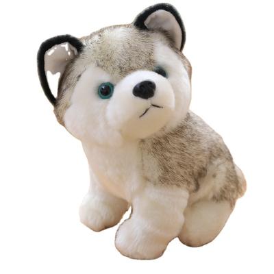 China Hot Sale Soft Dog Toy Baby Soft Animal Weighted Plush Stuffed Husky Toys for sale