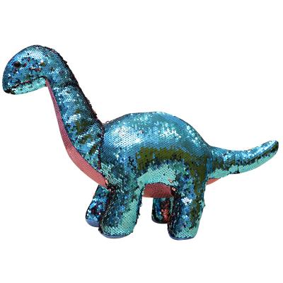 China Softly 2021 Hot Sale Cute Flip Astronaut Dinosaur Toy Stuffed Animals Space Sequin Dinosaur Plush Toys For Children Gift for sale