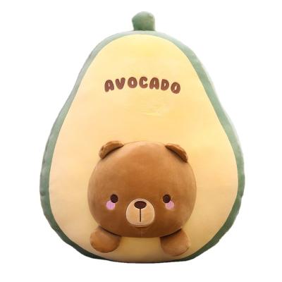 China 2021 Hot Selling Soft Avocado Tile Soft Baby Plush Stuffed Toy Plush Cushion With Customized Design Animal Head for sale