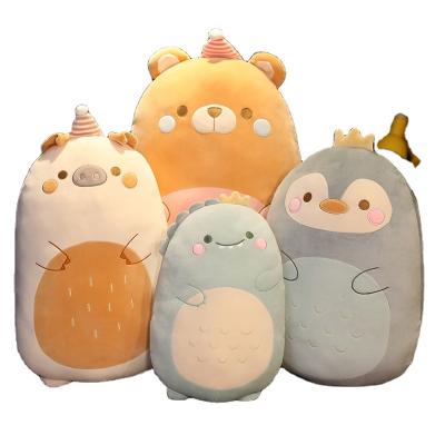 China Cute Cartoon Pig Dinosaur Pillow Cushion Toy Custom Soft Stuffed Animal Plush Penguin Teddy Bear for sale