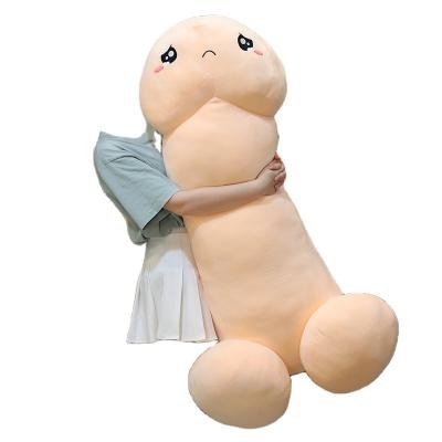 China 2021 hot sale factory custom funny glans plush toy stuffed simulation penis pillow 3D shape soft dick toy for sale