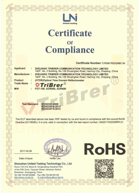 RoHS - Zhejiang Tribrer Communication Limited