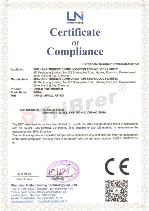 CE - Zhejiang Tribrer Communication Limited