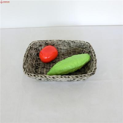 China Sustainable Manufacturer Plastic Rattan PP Storage Basket for sale