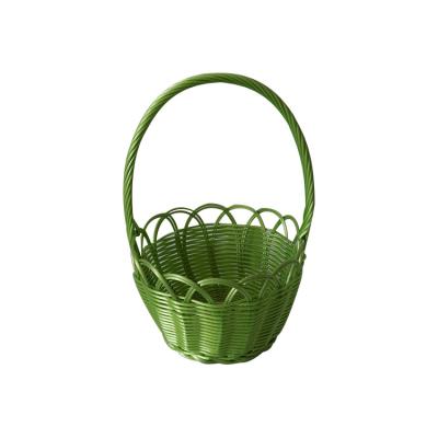 China Sustainable New Design Gift Storage Plastic Woven Basket for sale