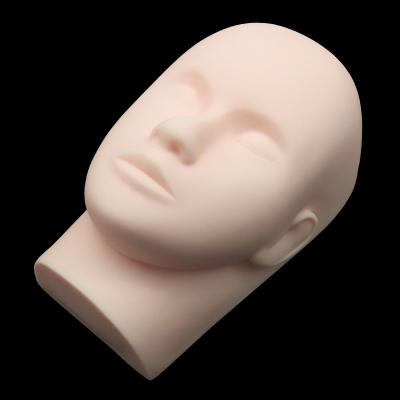 China Factory Supply Professional Workable Eyelash Extension Practice Tool Silicone Forming Human Head Model for sale