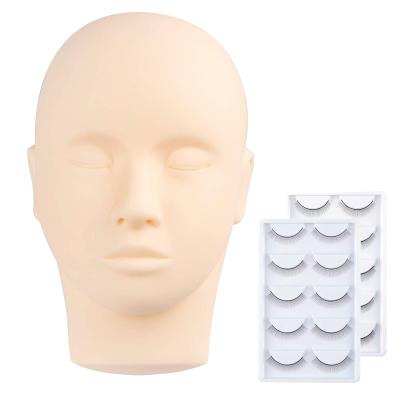 China Eyelash/makeup practice eyelash mannequin head with practice whips practice makeup head mannequin rubber head for sale