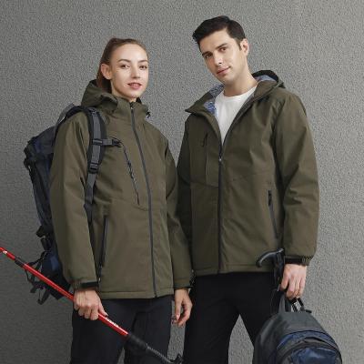 China Viable Regular Solid Color Plus Size Increasing Thick Anorak Jacket Pizex Plus Velvet Mens Training For Couples for sale