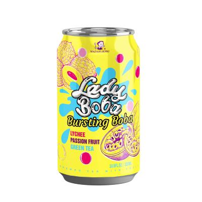 China Passion Fruit with Lychee Bursting Boba Bubble Tea - 320ml - Your Supplier for Wholesale and Retail Bubble Tea Products zu verkaufen